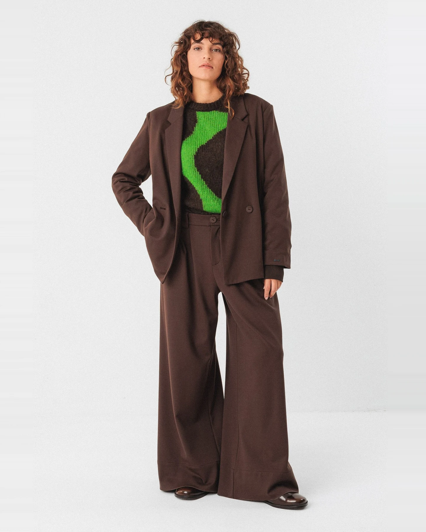 SKFK Damen vegan Blazer Iratz Braun – Ansicht 2