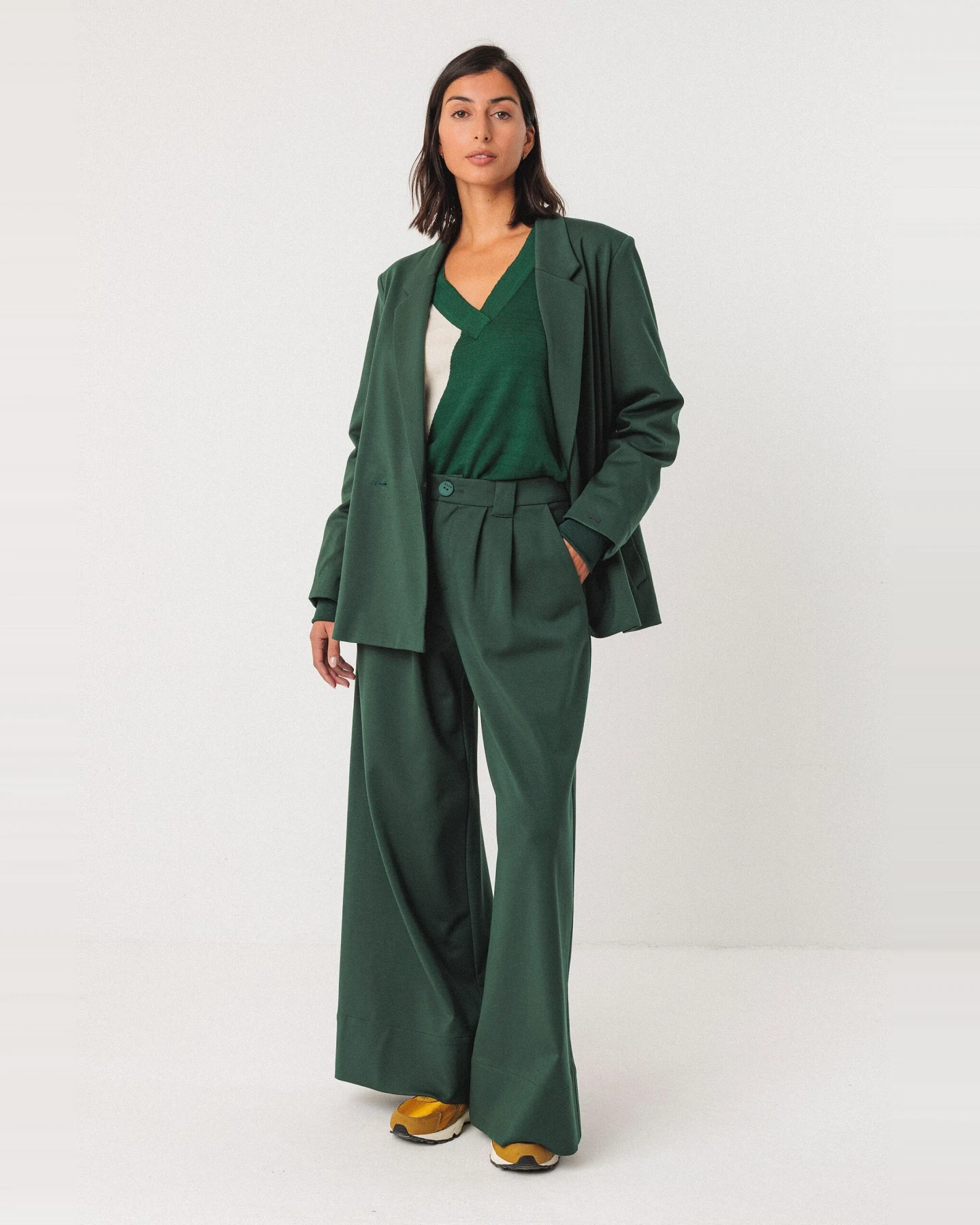 SKFK Damen vegan Blazer Iratz Grün – Ansicht 2