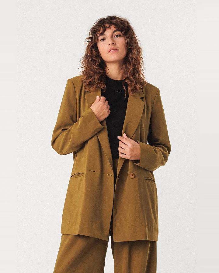 SKFK Damen vegan Blazer Atxa Braun