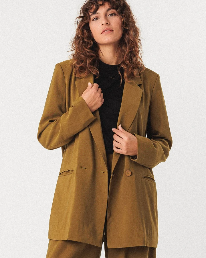 SKFK Damen vegan Blazer Atxa Braun