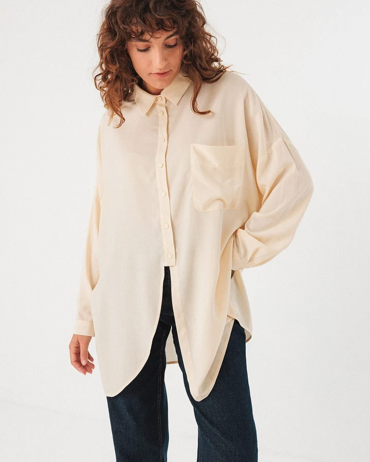SKFK Damen vegan Hemd Mikela Beige