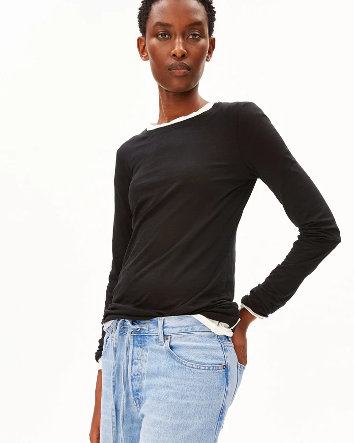 Longsleeve Einiaara Soft Schwarz