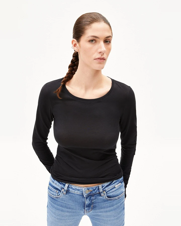 Longsleeve Einiaara Soft Schwarz
