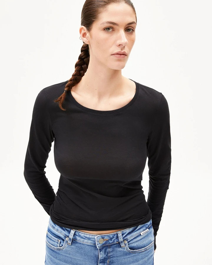 Longsleeve Einiaara Soft Schwarz
