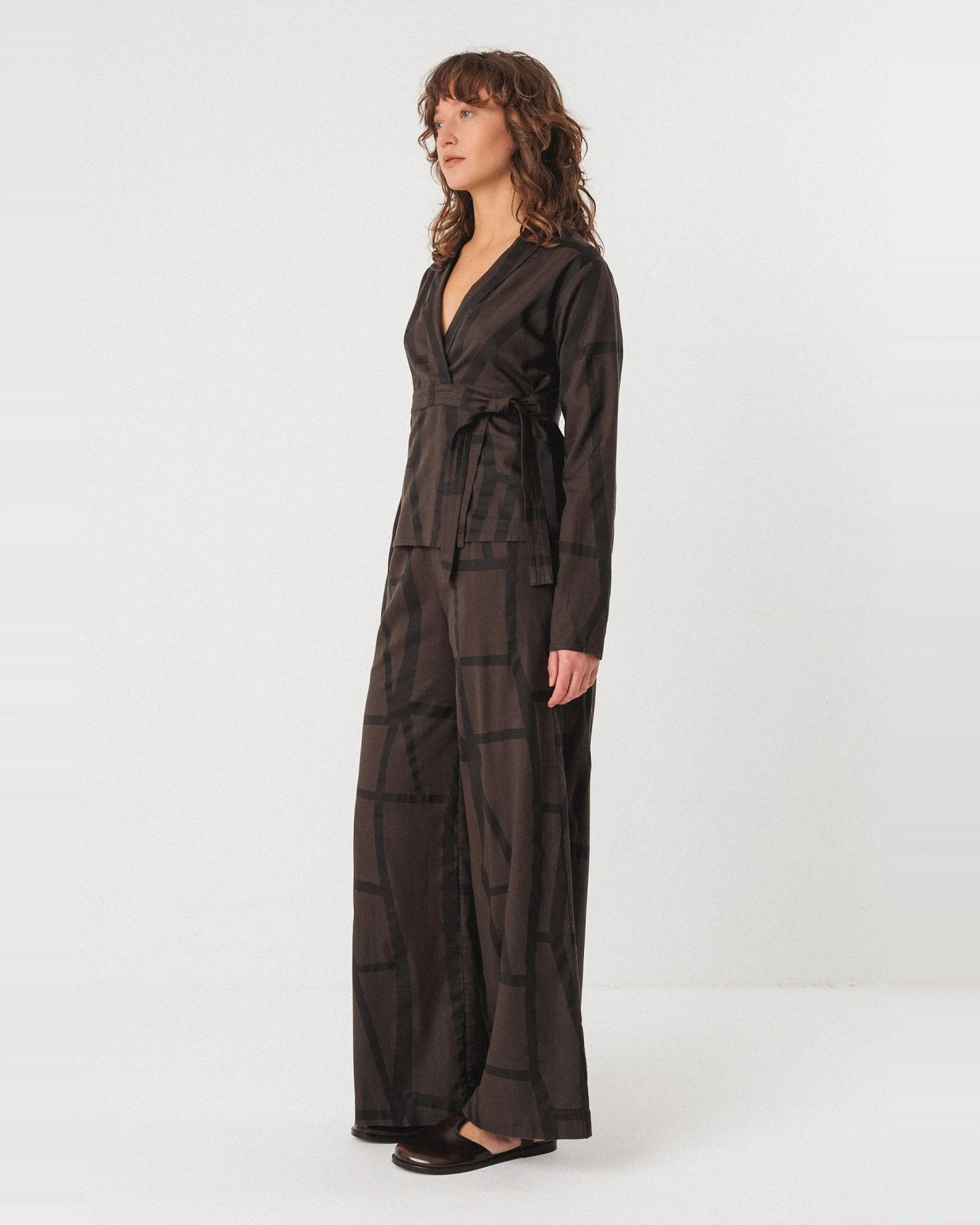 SKFK Damen vegan Bluse Deiane Brown – Ansicht 2