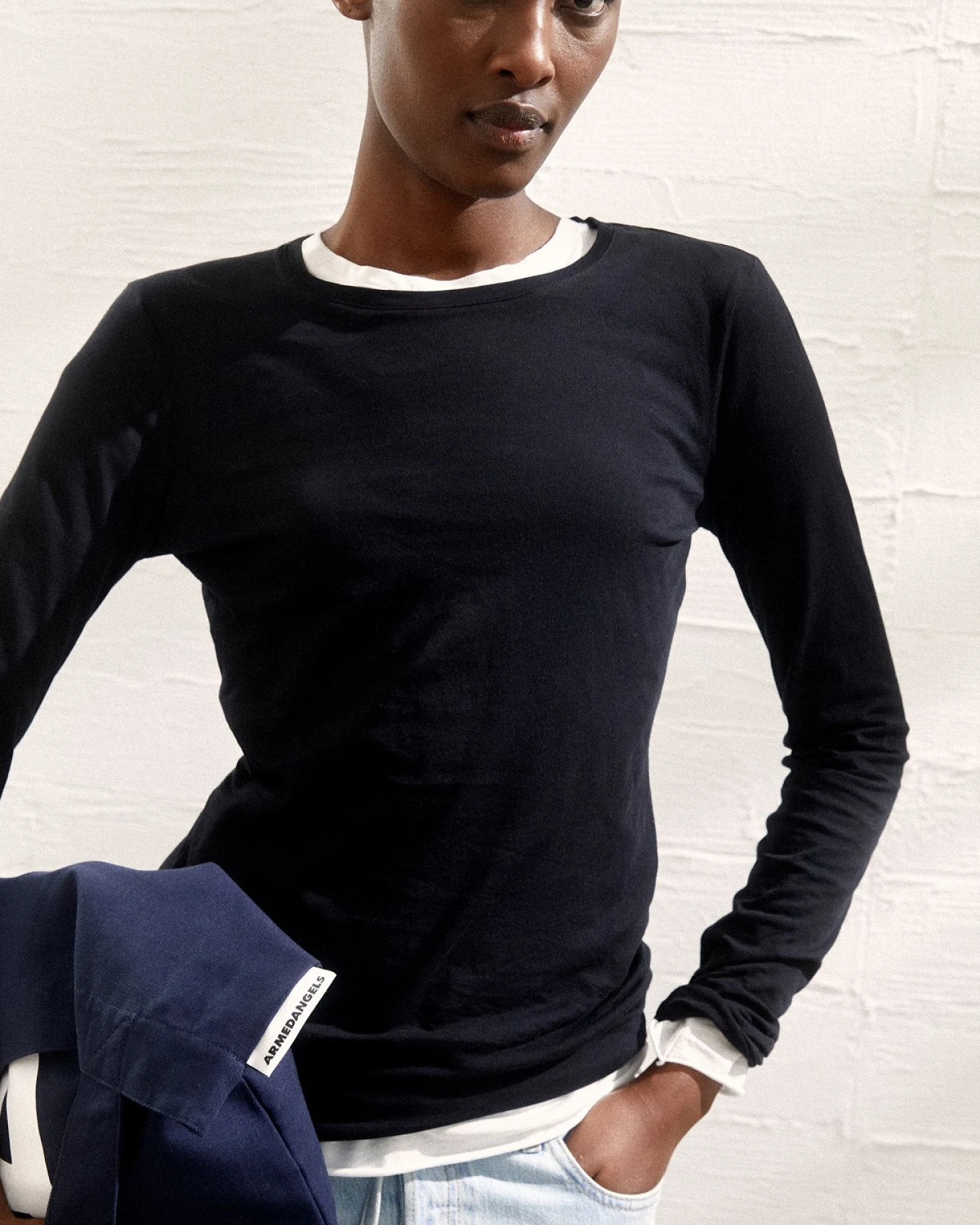 Longsleeve Einiaara Soft Schwarz – Ansicht 5