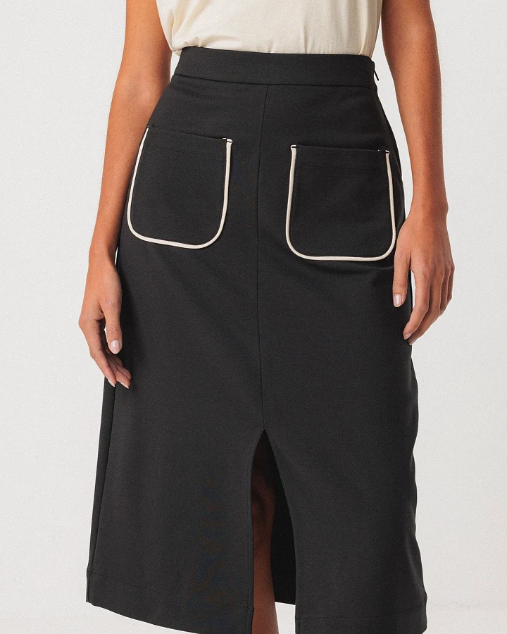 SKFK Damen vegan Rock Eza Schwarz
