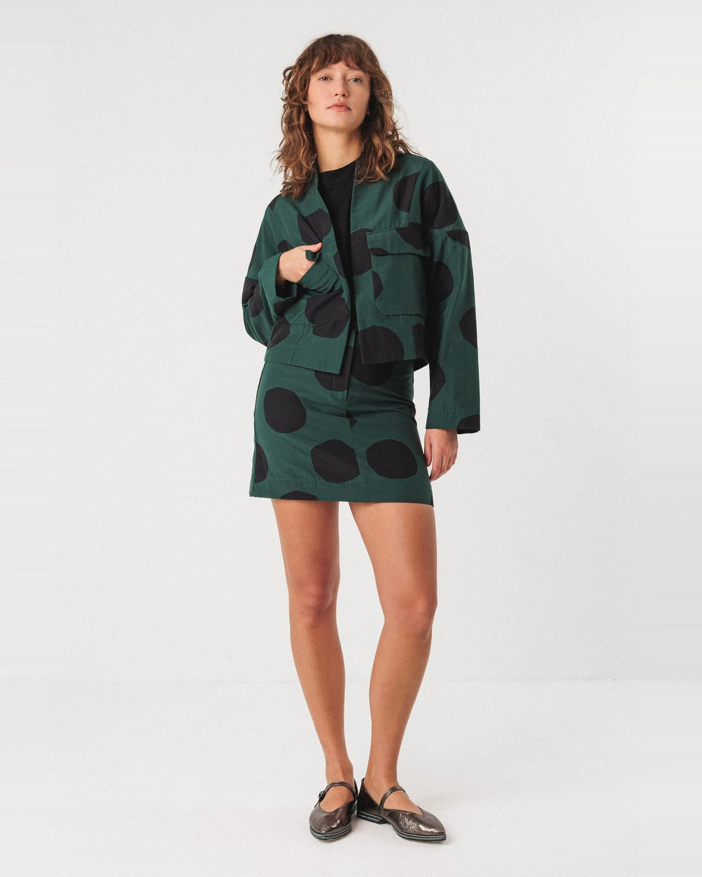 SKFK Damen vegan Rock Bake Grün/Schwarz – Ansicht 2
