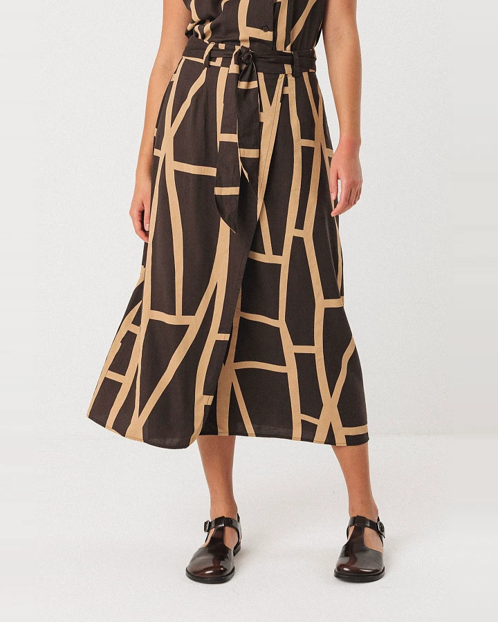 SKFK Damen vegan Rock Udane Braun