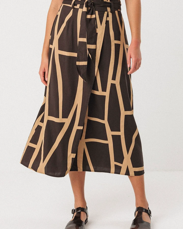 SKFK Damen vegan Rock Udane Braun