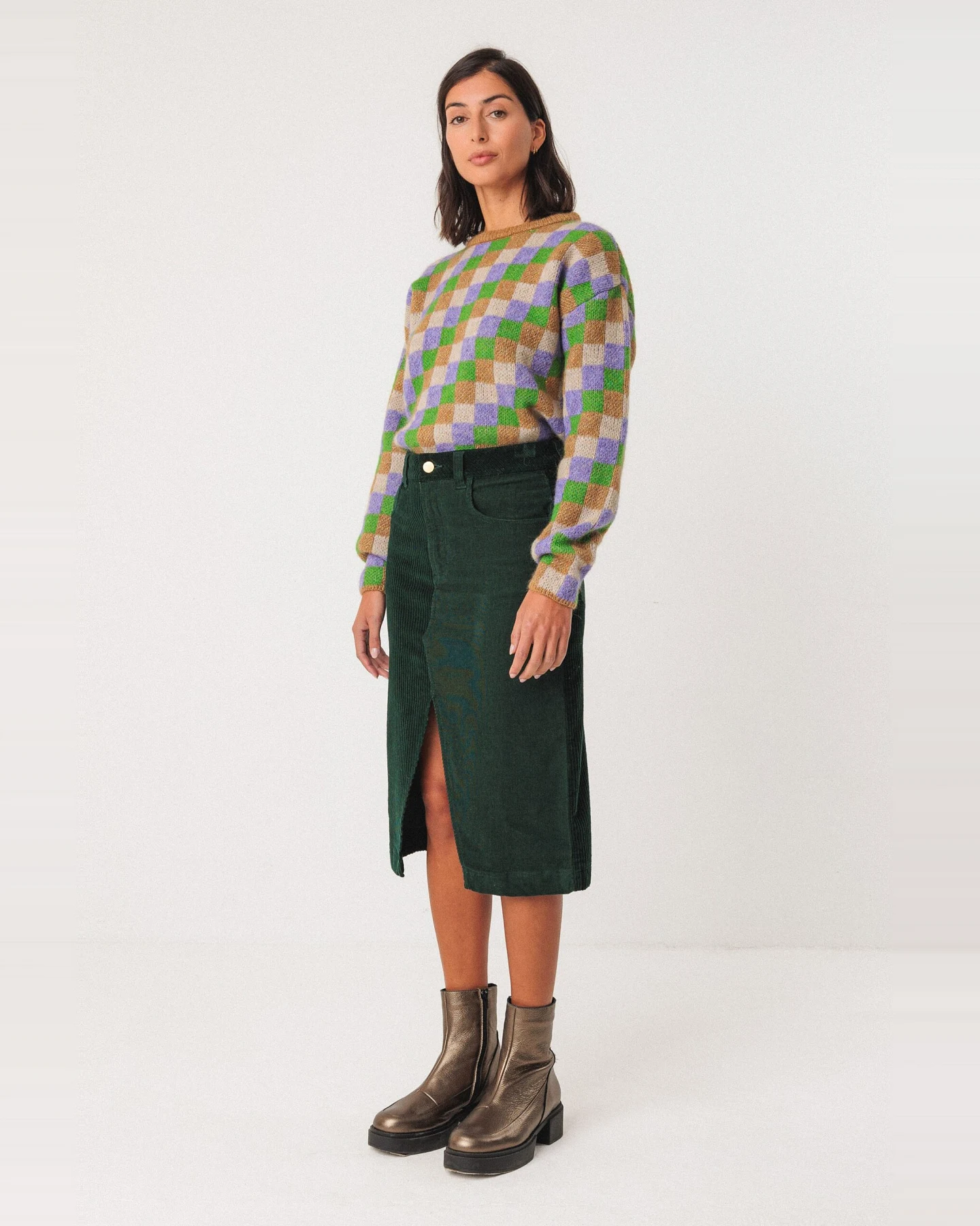 SKFK Damen vegan Rock Medea Grün – Ansicht 2