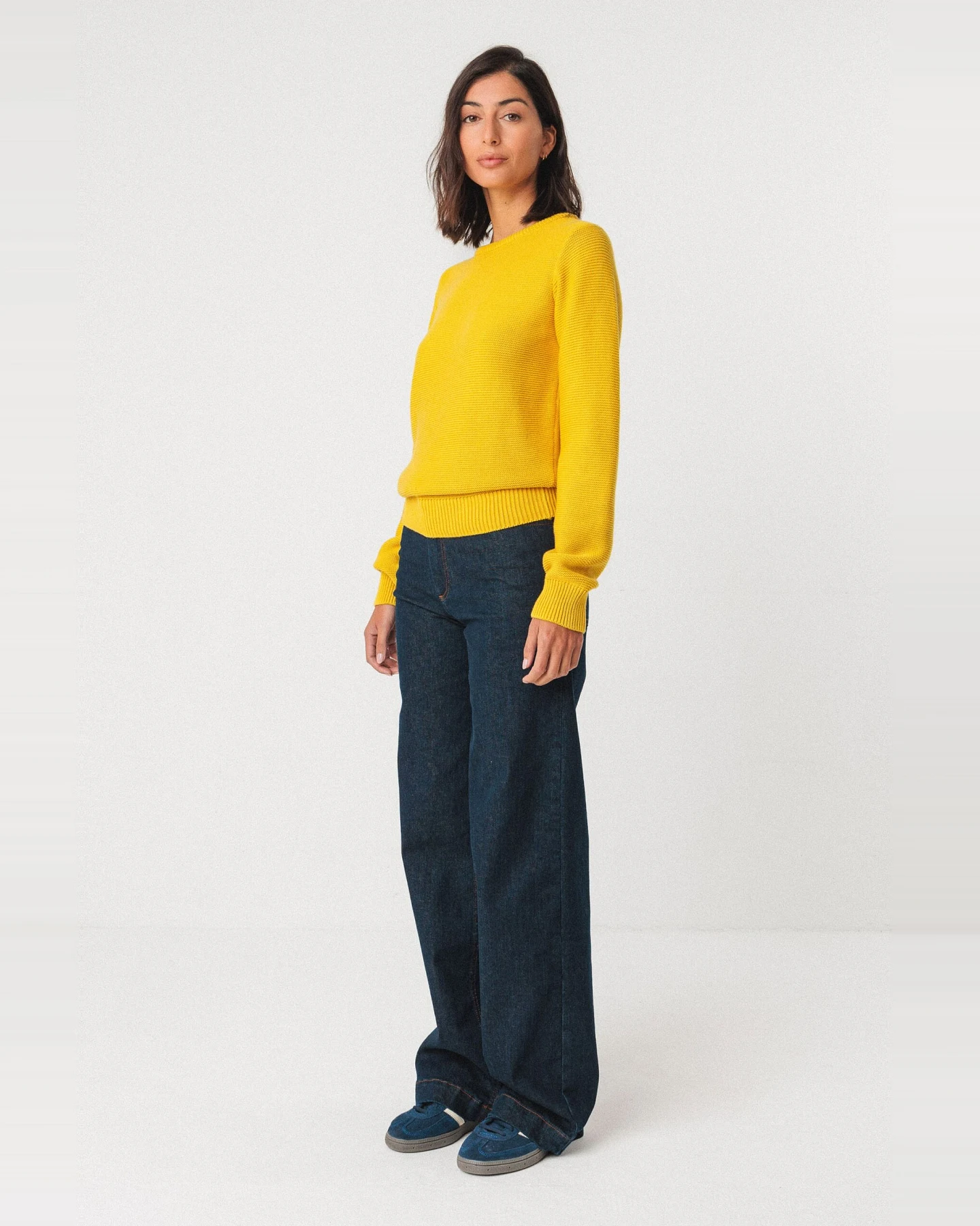 SKFK Damen vegan Pullover Iradi Gelb – Ansicht 2