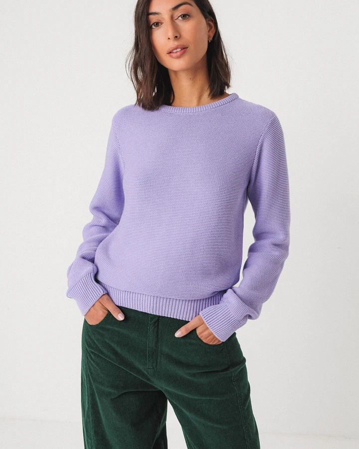 SKFK Damen vegan Pullover Iradi Violett