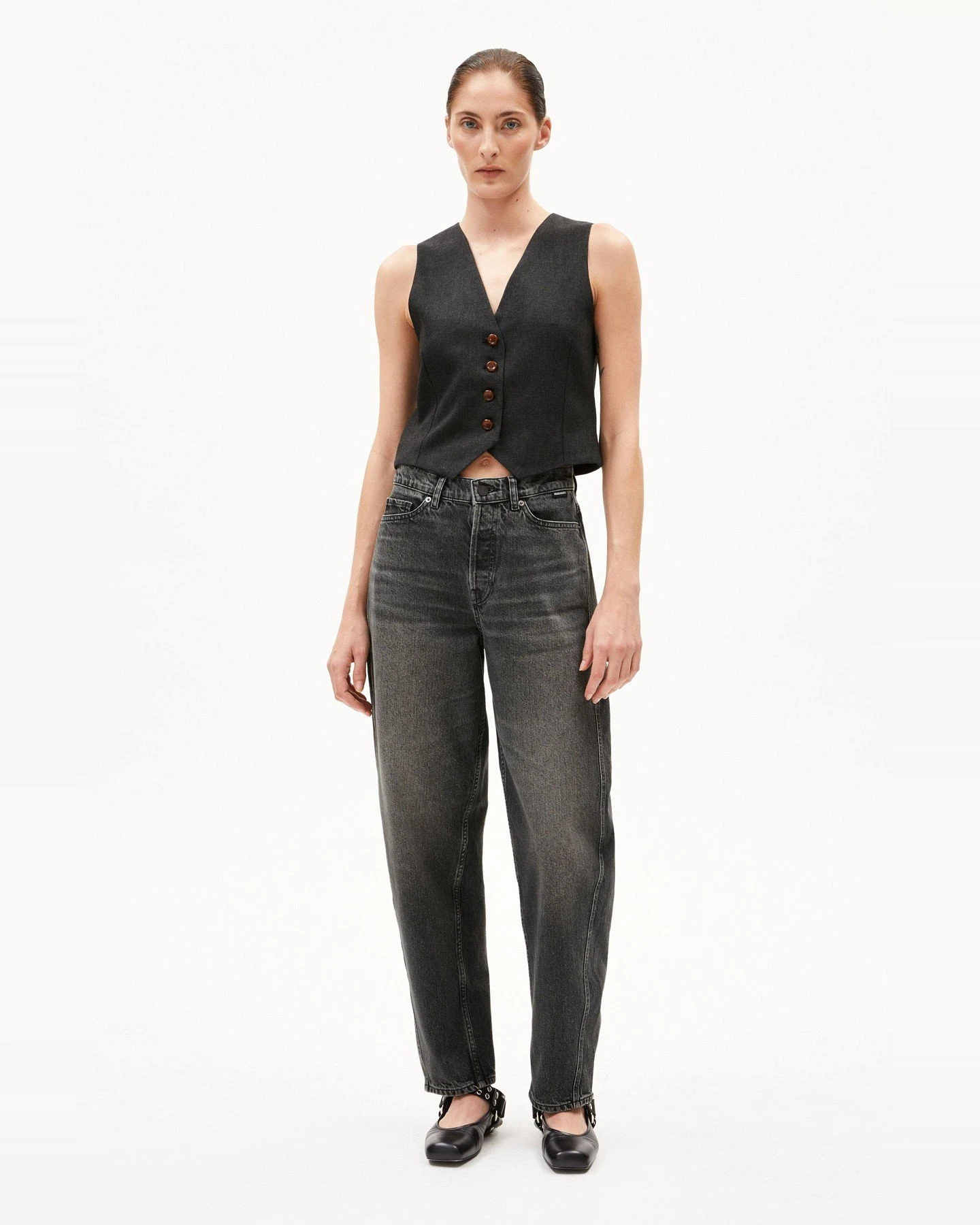 Weste Sineriaa Premium Tencel Grau – Ansicht 2