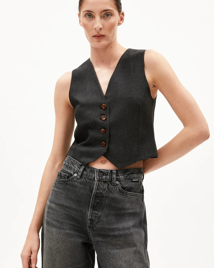 Weste Sineriaa Premium Tencel Grau
