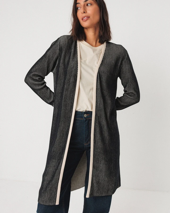 SKFK Damen vegan Strickjacke Badaia Schwarz