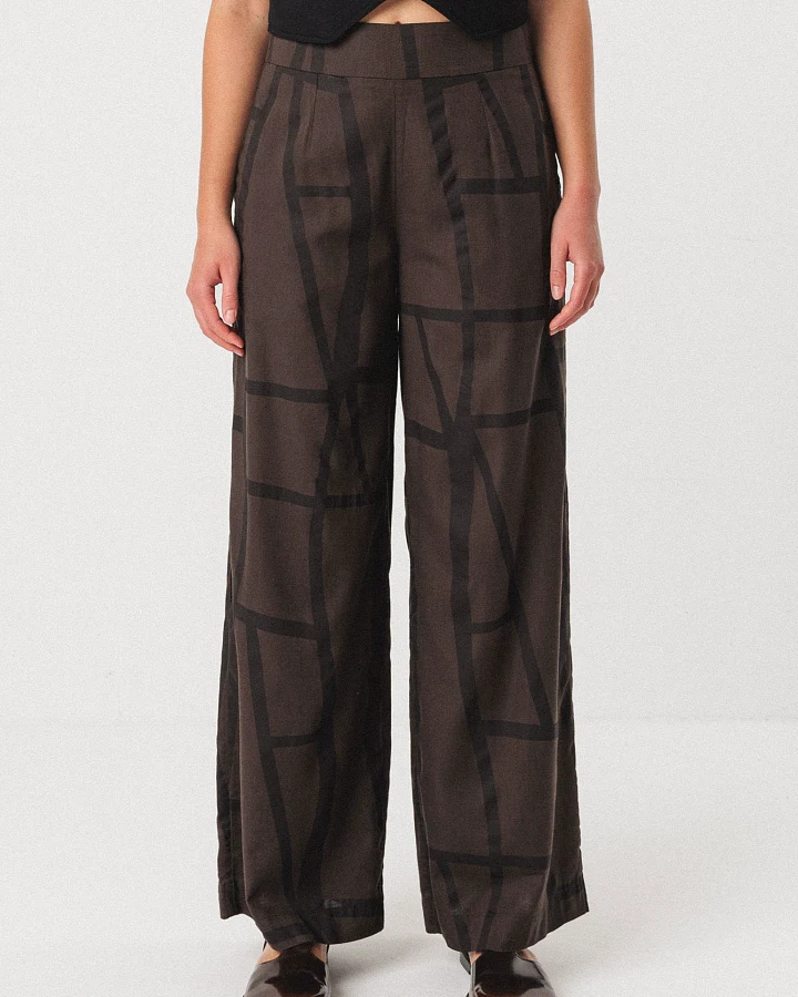 SKFK Damen vegan Hose Ekieta Brown