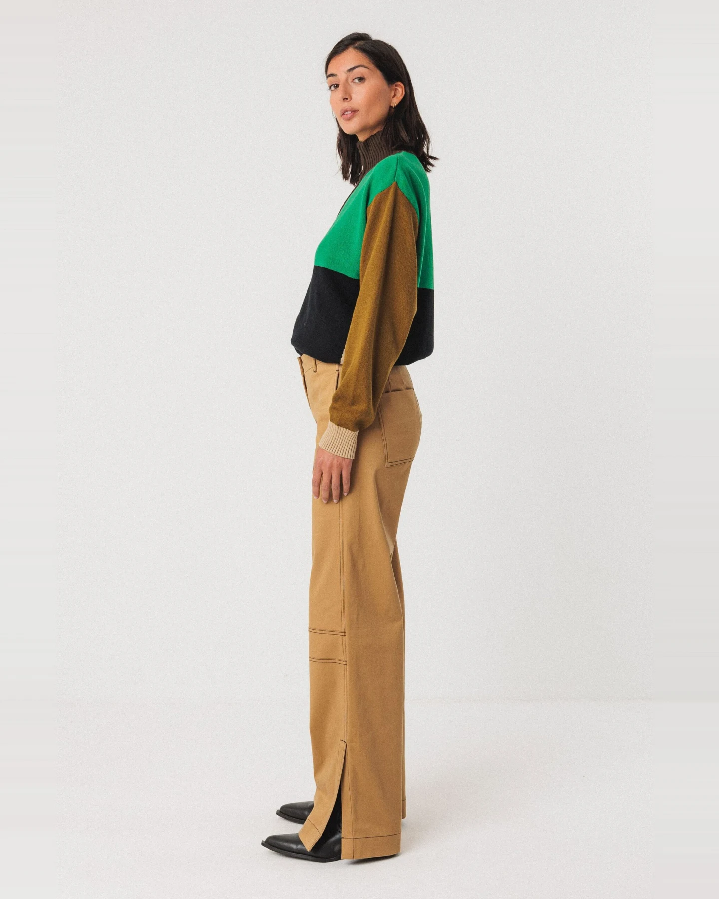 SKFK Damen vegan Hose Iraeta Braun – Ansicht 2