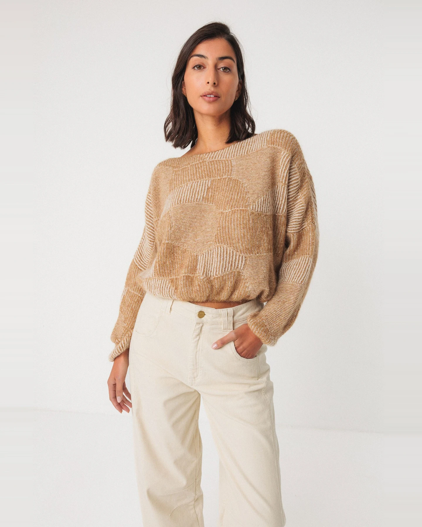 SKFK Damen vegan Hose Narkue Beige – Ansicht 2