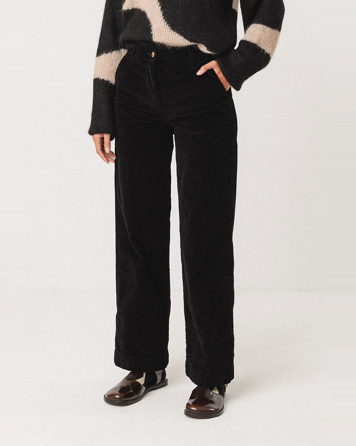 SKFK Damen vegan Hose Leartza Schwarz