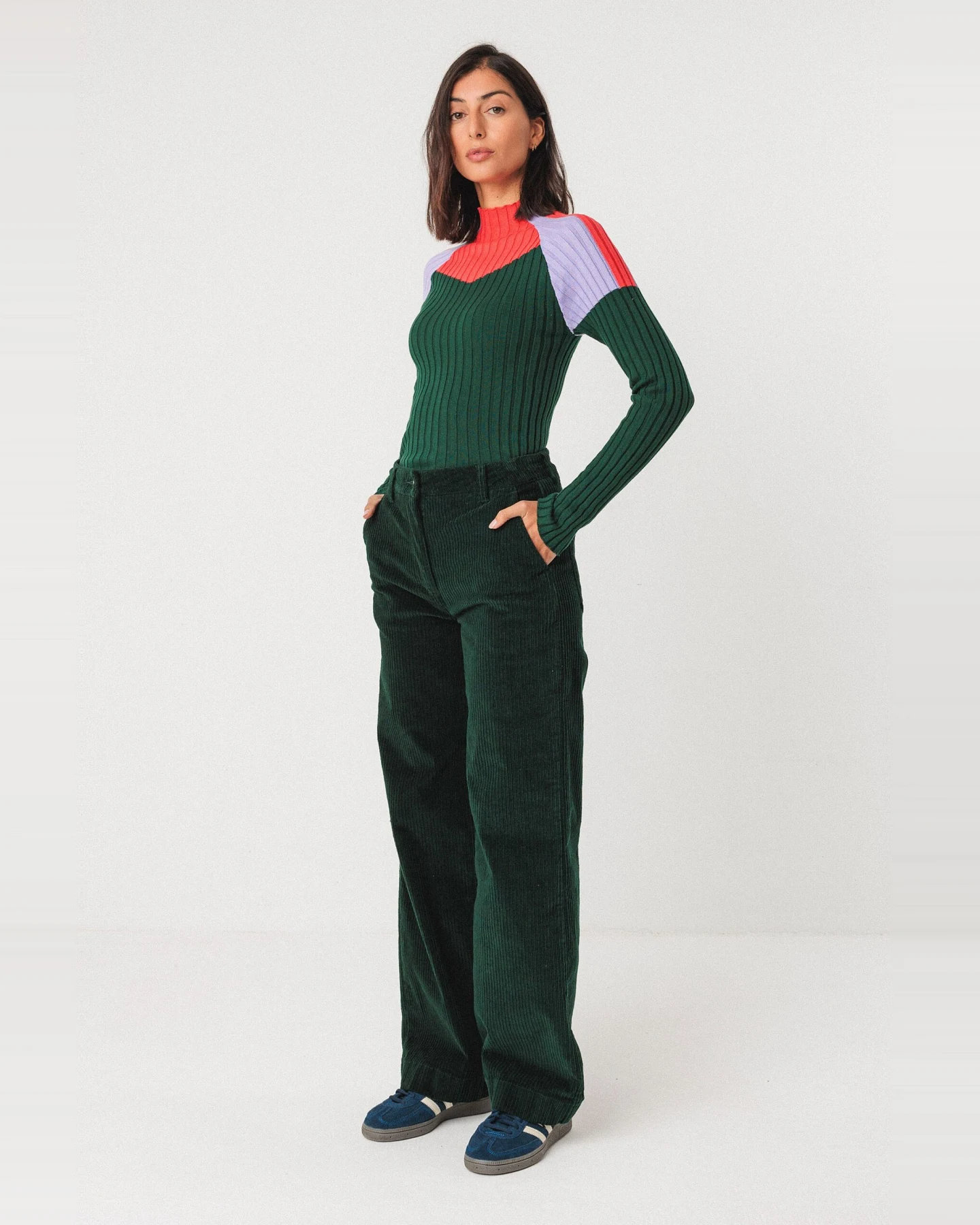 SKFK Damen vegan Hose Leartza Grün – Ansicht 2