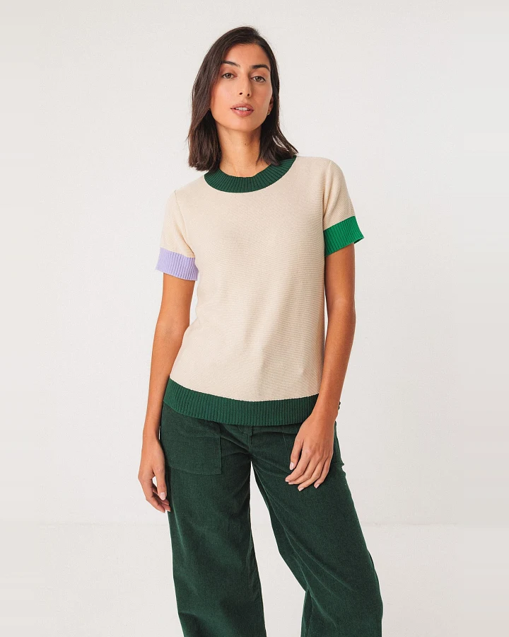 SKFK Damen vegan T-Shirt Arhan Beige