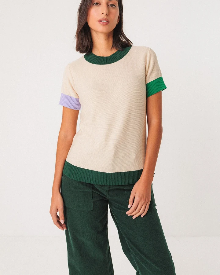 SKFK Damen vegan T-Shirt Arhan Beige