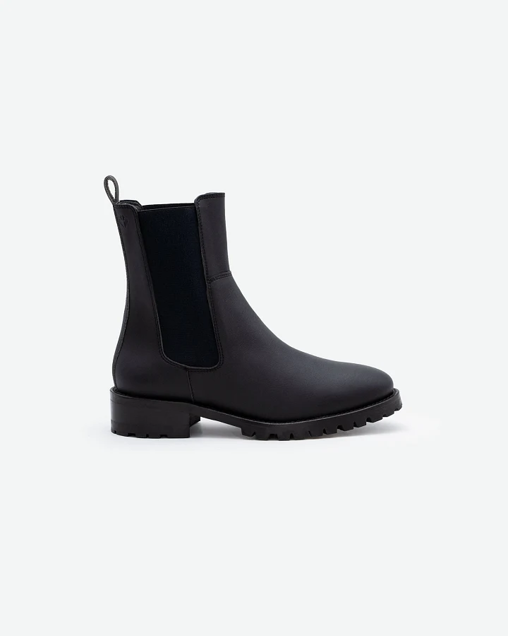 COG Damen vegan Chelsea Boots Themis Schwarz Mais