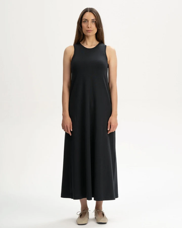 MELA Damen vegan Maxikleid Mahika Schwarz