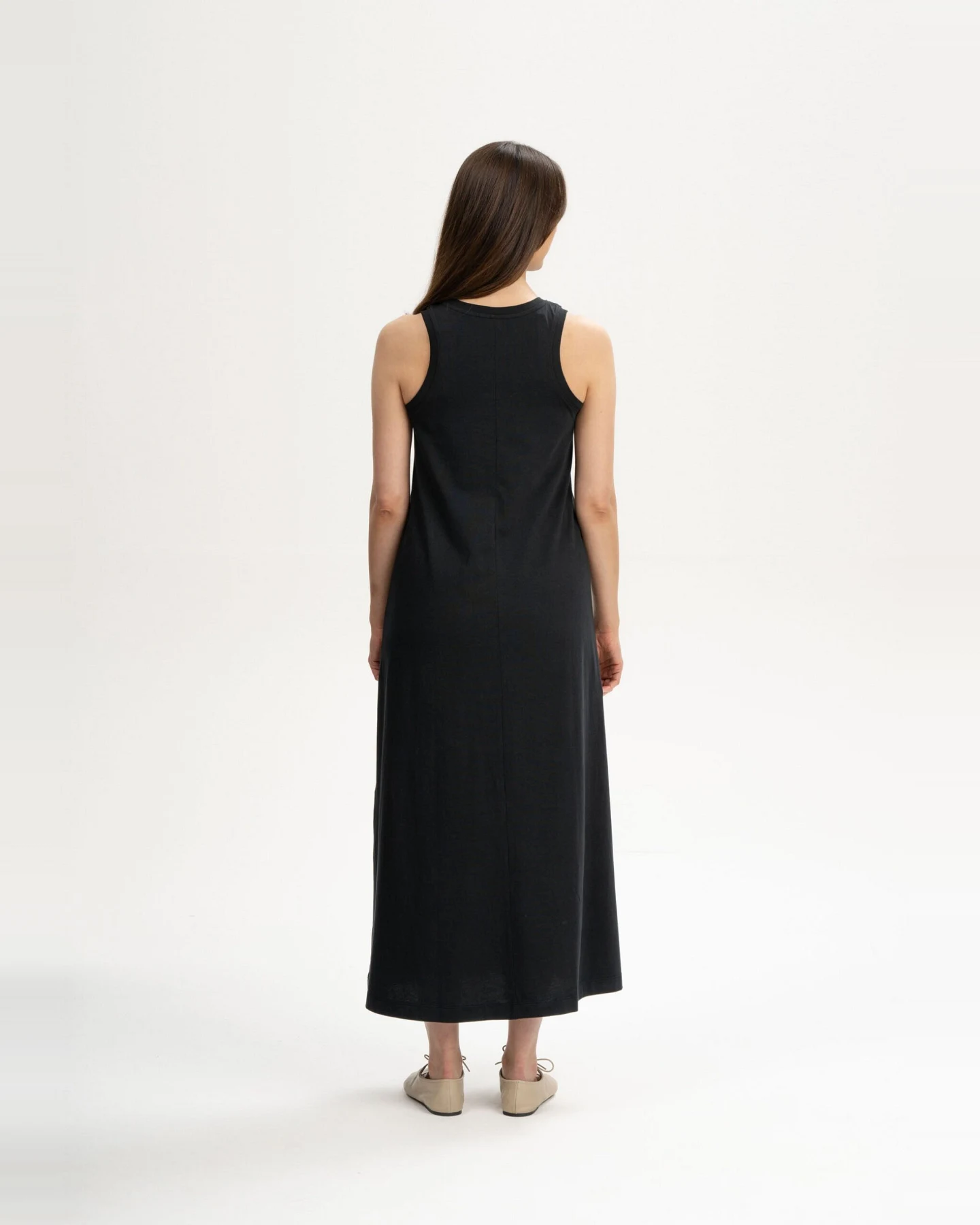 MELA Damen vegan Maxikleid Mahika Schwarz – Ansicht 2