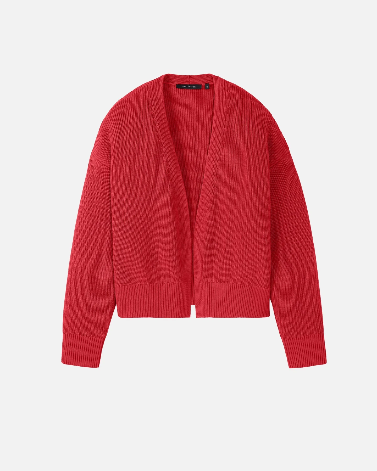 Recolution Damen vegan Strickjacke Moringa Mars Rot – Ansicht 2