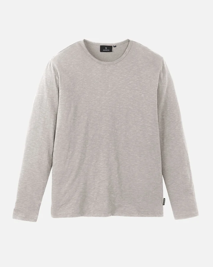 Recolution Herren vegan Longsleeve Maca Grau