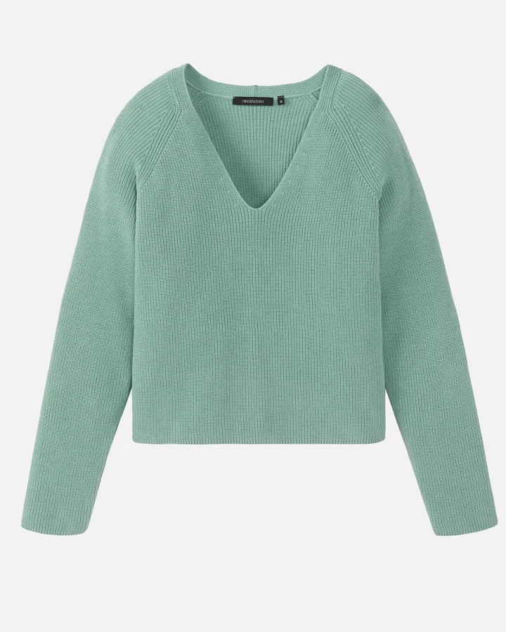 Recolution Damen vegan Pullover Rucola Salbei Grün