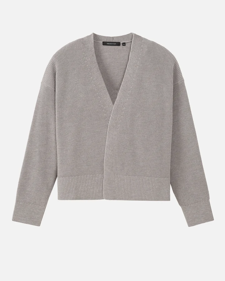 Recolution Damen vegan Strickjacke Moringa Greige