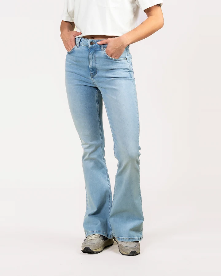 Kuyichi Damen vegan Jeans Flare Lisette Dune Tide