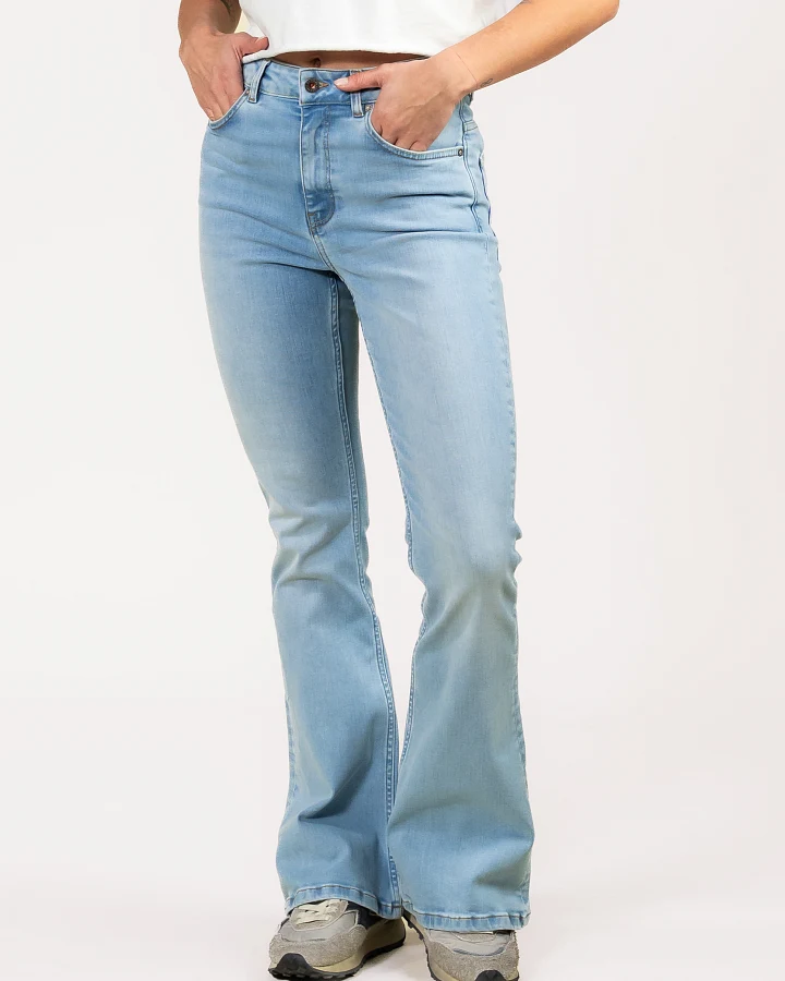 Kuyichi Damen vegan Jeans Flare Lisette Dune Tide