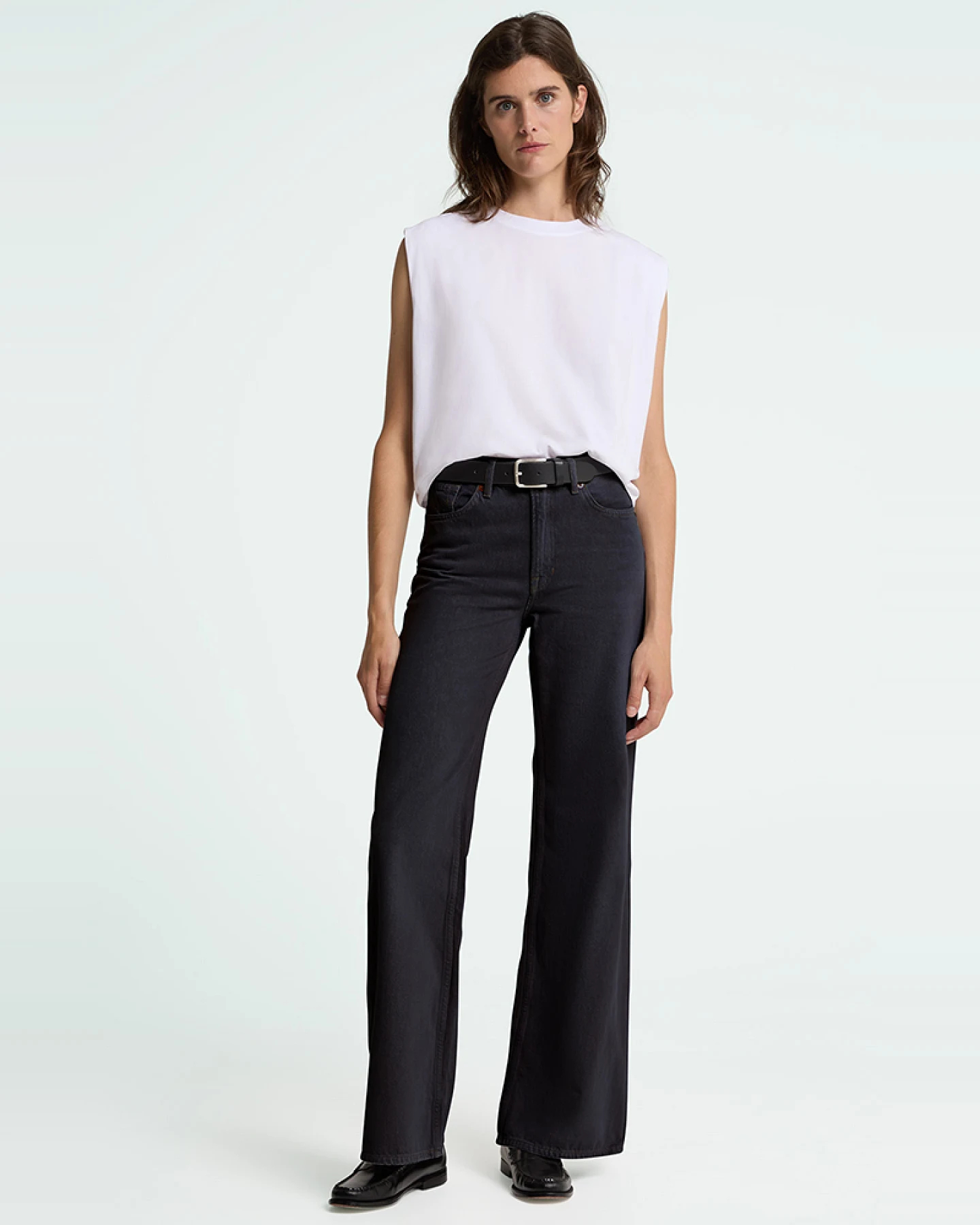 Kings of Indigo Damen vegan Jeans Flare Jane Holo Schwarz – Ansicht 2