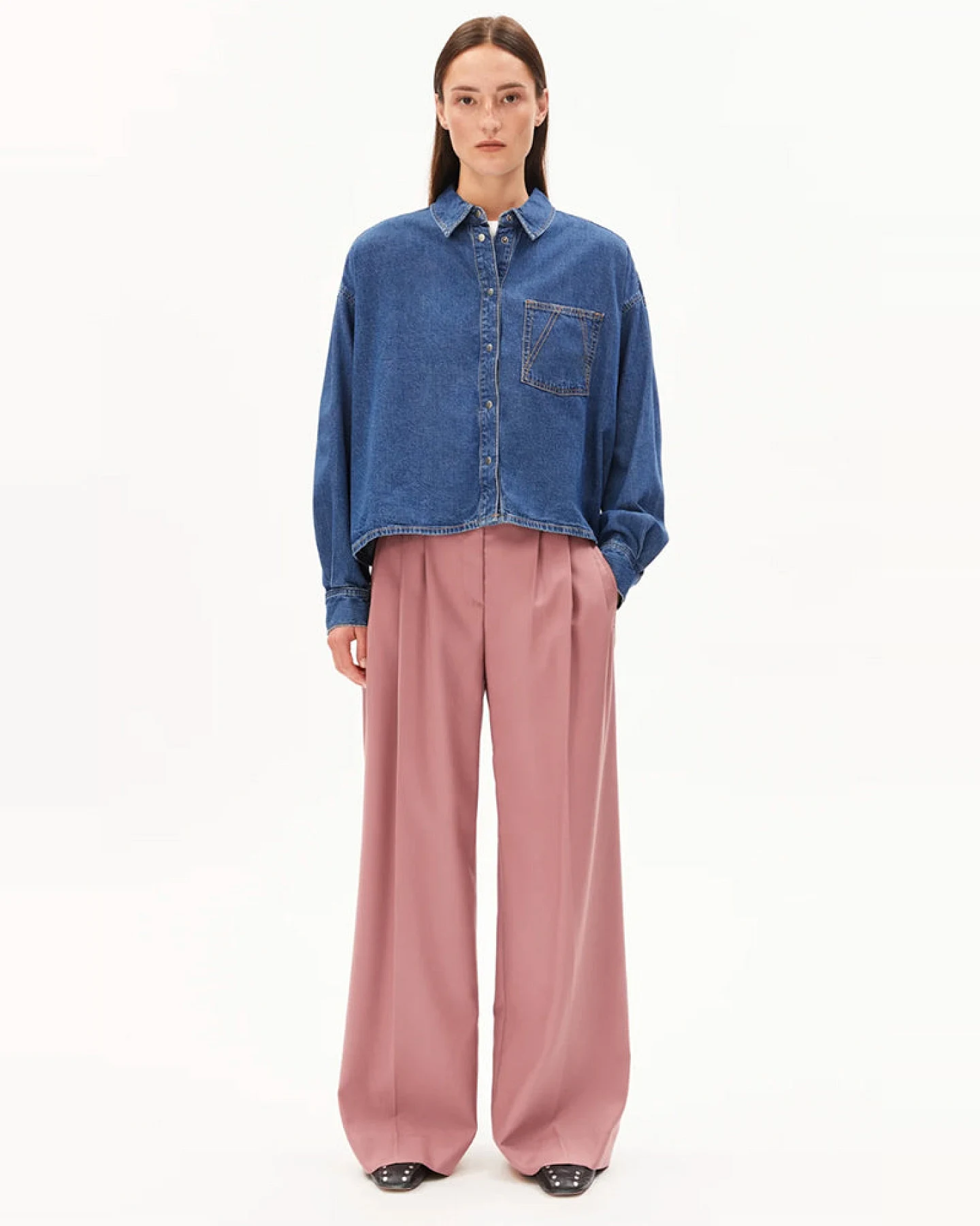 ARMEDANGELS Damen vegan Hose Kaayua Light Berry – Ansicht 2