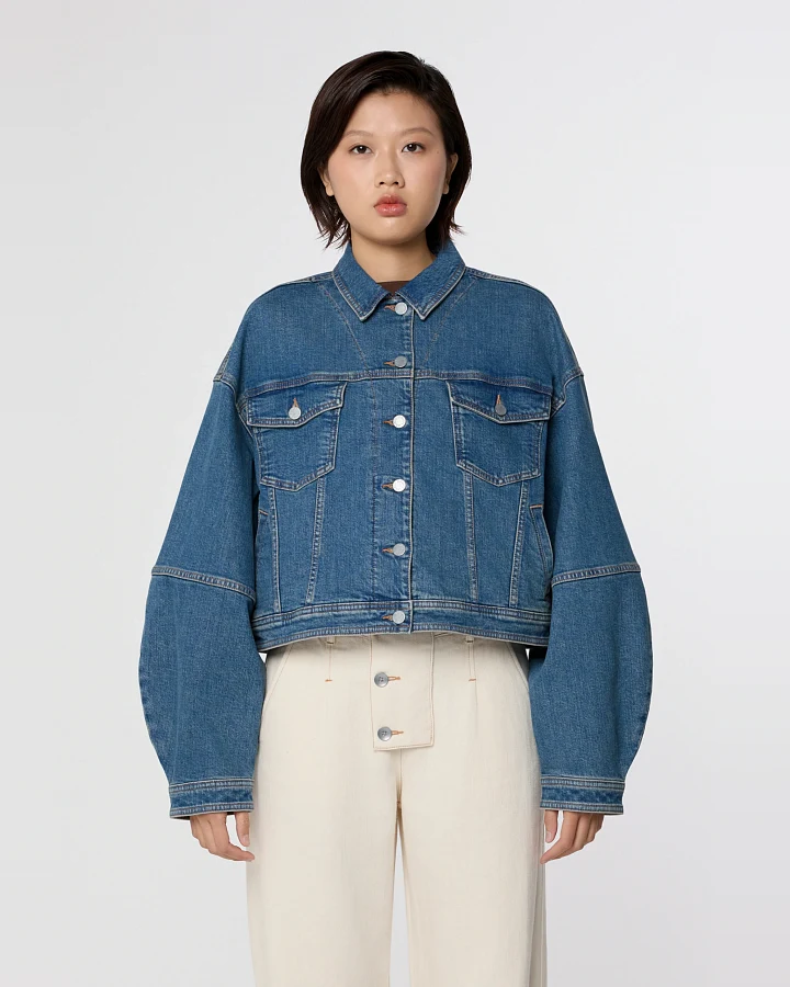 Dawn Damen vegan Jeansjacke Annik Icon Vintage Blau