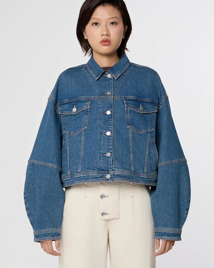 Dawn Damen vegan Jeansjacke Annik Icon Vintage Blau