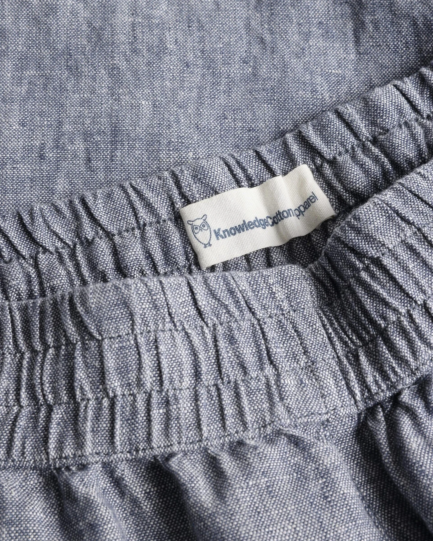 KnowledgeCotton Apparel Damen vegan Shorts Posey Weit Leinen Vintage Indigo – Ansicht 2