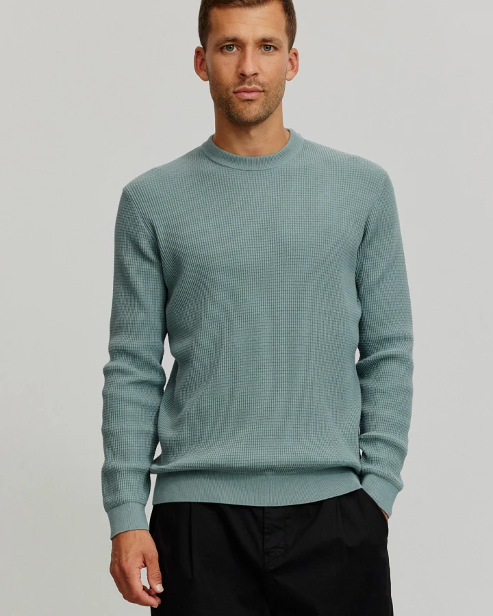 Recolution Herren vegan Pullover Lupine Tannengrün