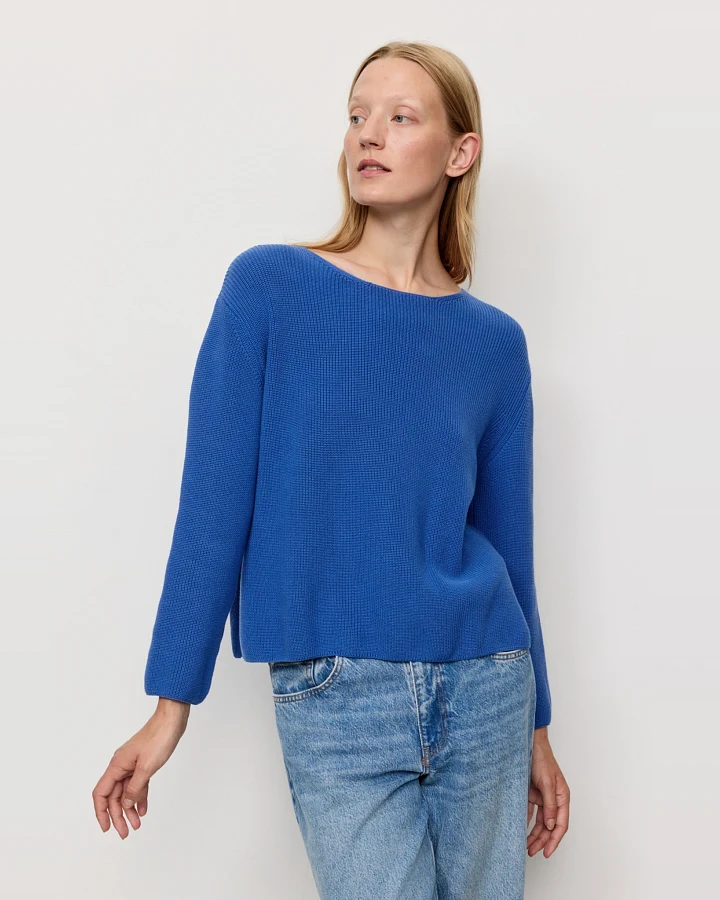 Recolution Damen vegan Pullover Viola Electric Blue