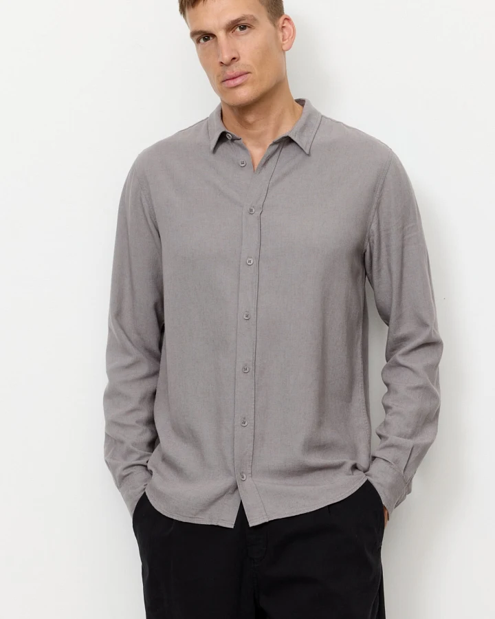 Recolution Herren vegan Hemd Muskatnuss Grau
