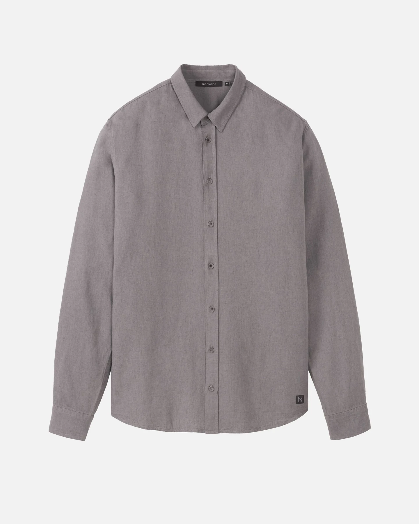 Recolution Herren vegan Hemd Muskatnuss Grau – Ansicht 2