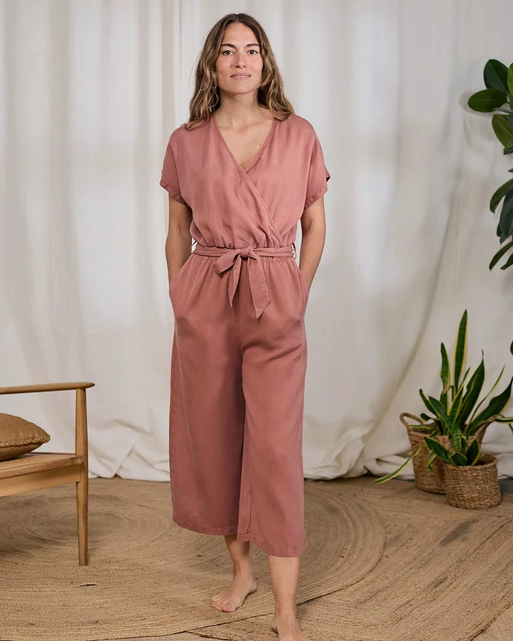 TWOTHIRDS Damen vegan Jumpsuit Irokese Adobe Rose