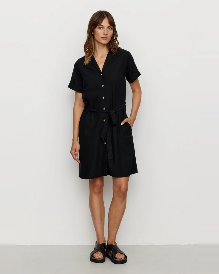 Recolution Damen vegan Kleid Yucca Schwarz