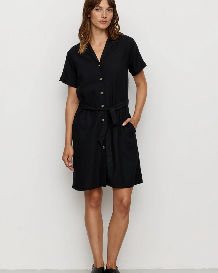 Recolution Damen vegan Kleid Yucca Schwarz