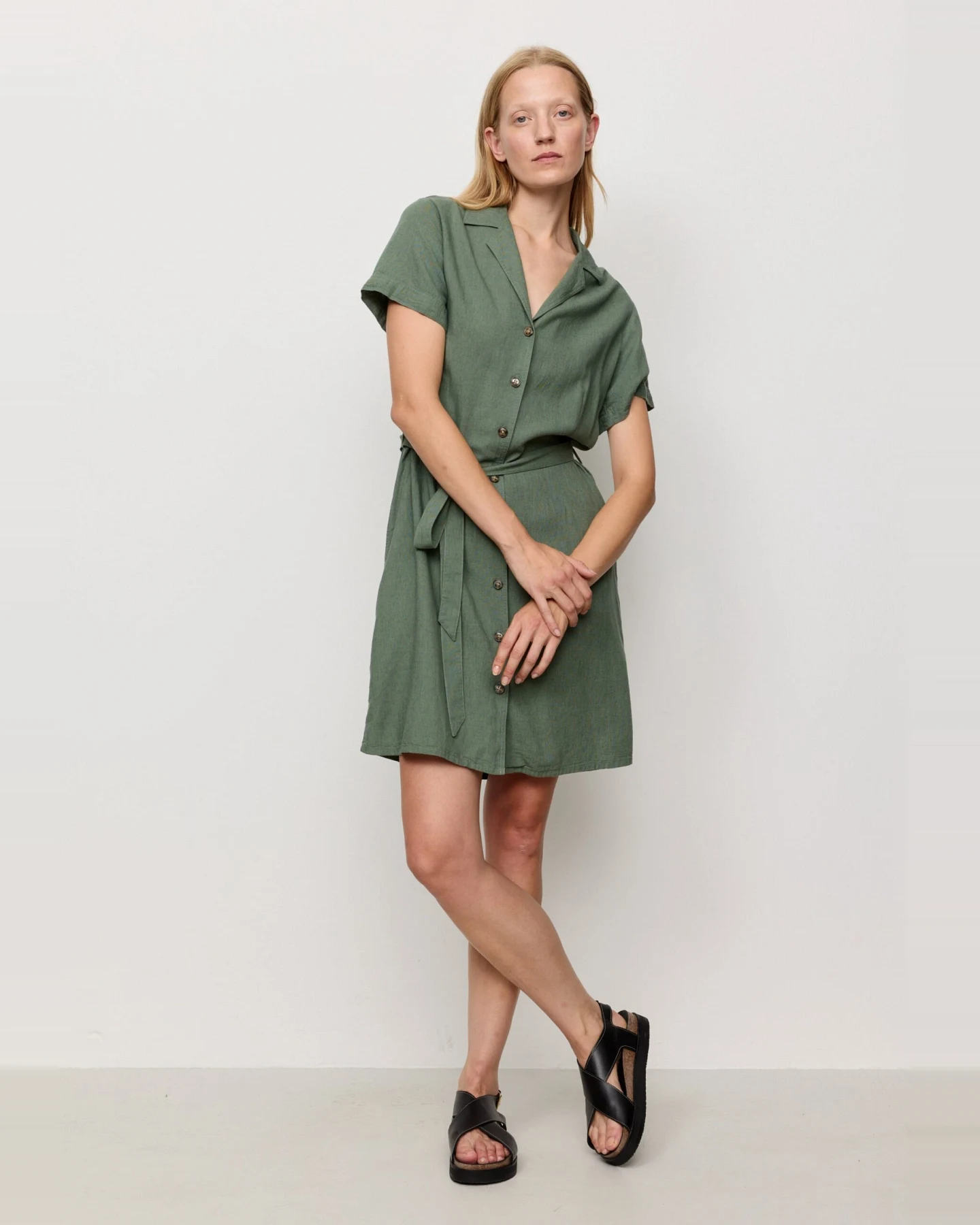 Recolution Damen vegan Kleid Yucca Khaki – Ansicht 2