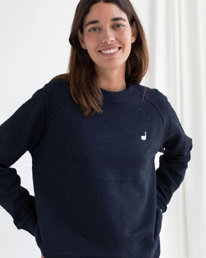 TWOTHIRDS Damen vegan Sweatshirt Santa Monica Navy